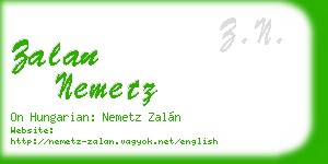 zalan nemetz business card